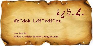Ádok Lóránt névjegykártya